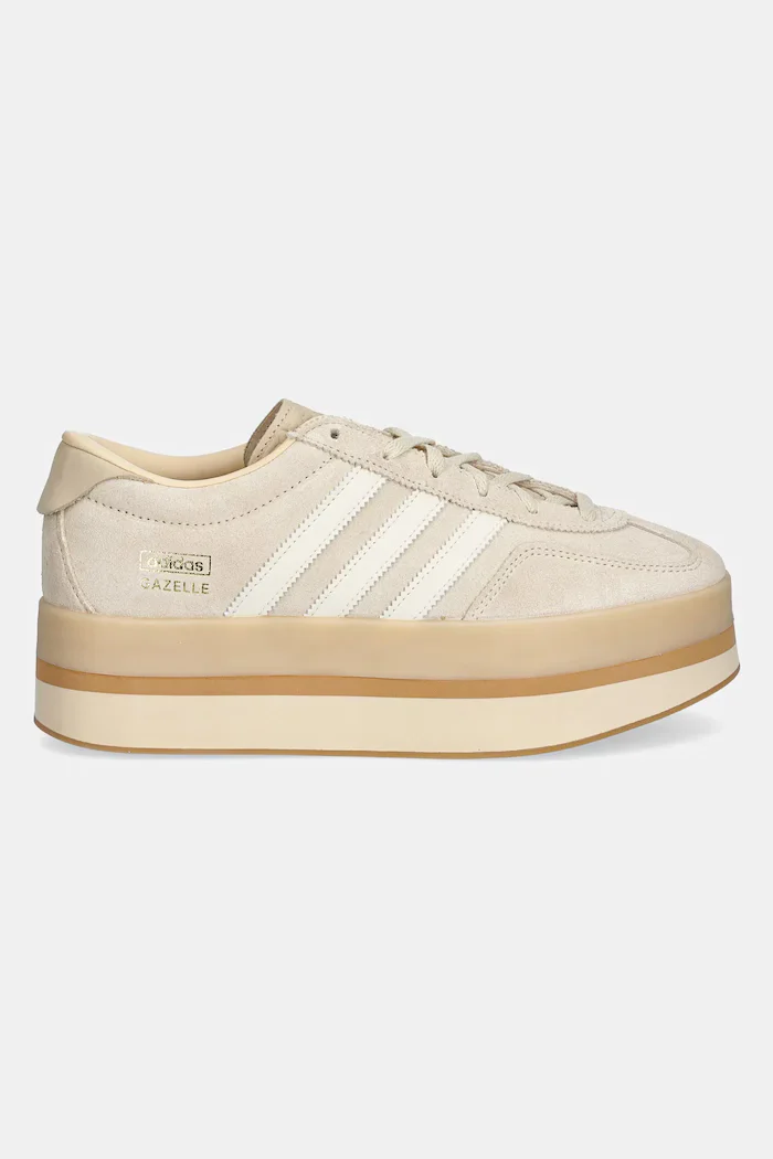 adidas Originals Велурени маратонки Gazelle Stack в бежово JQ7666
