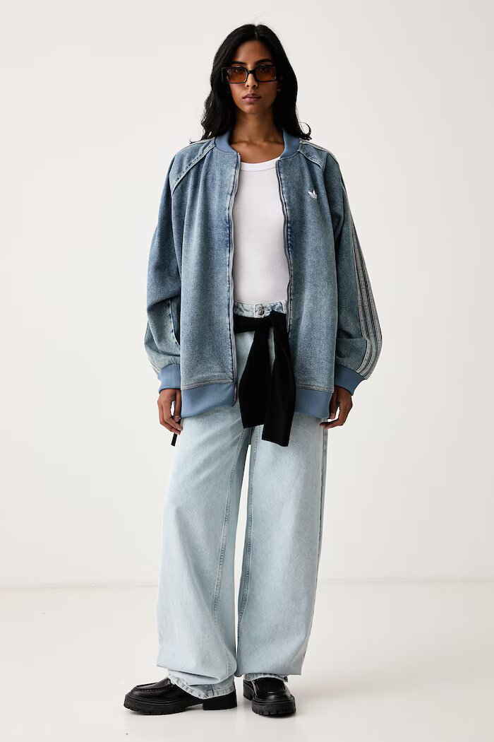 adidas Originals яке бомбър дамско от деним синьо KQ6473