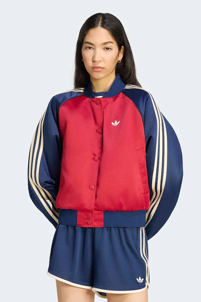 adidas Originals яке бомбър дамско Satin SST Bomber червено KT2646
