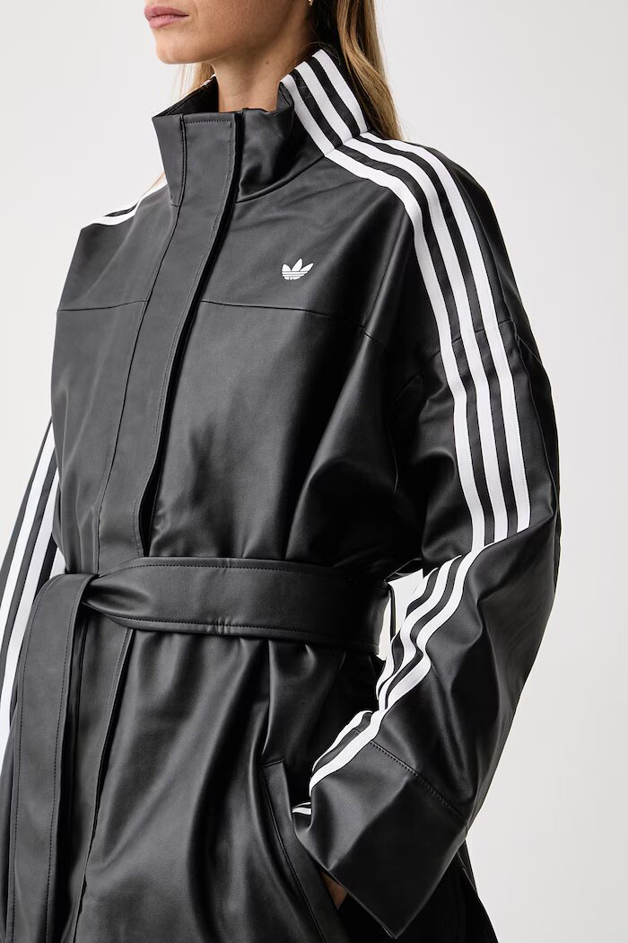 adidas Originals яке дамско от имитация на кожа Adilenium Season 6 Pleather Jacket черно LH1945
