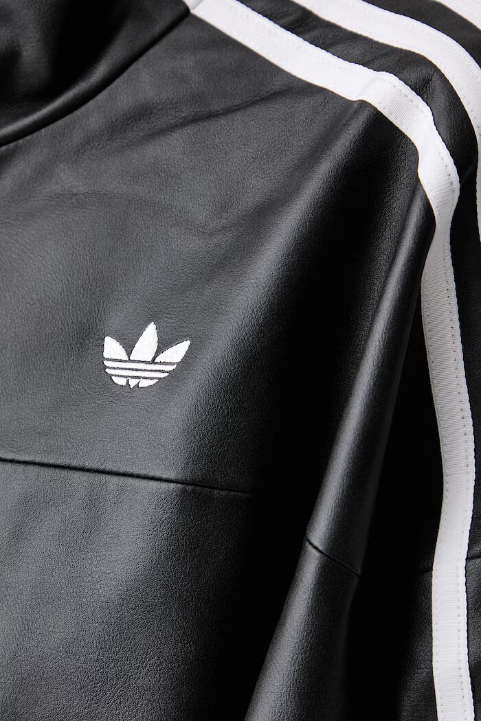 adidas Originals яке дамско от имитация на кожа Adilenium Season 6 Pleather Jacket черно LH1945