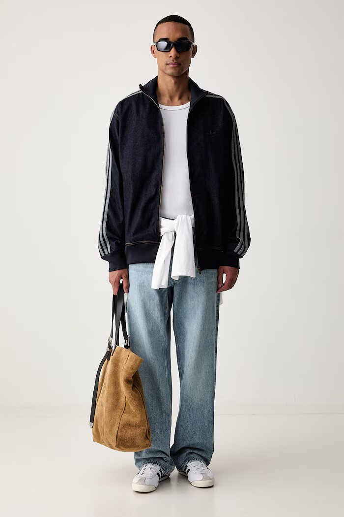 adidas Originals яке мъжко от деним Firebird Adicolor Raw Denim тъмносиньо KS4971