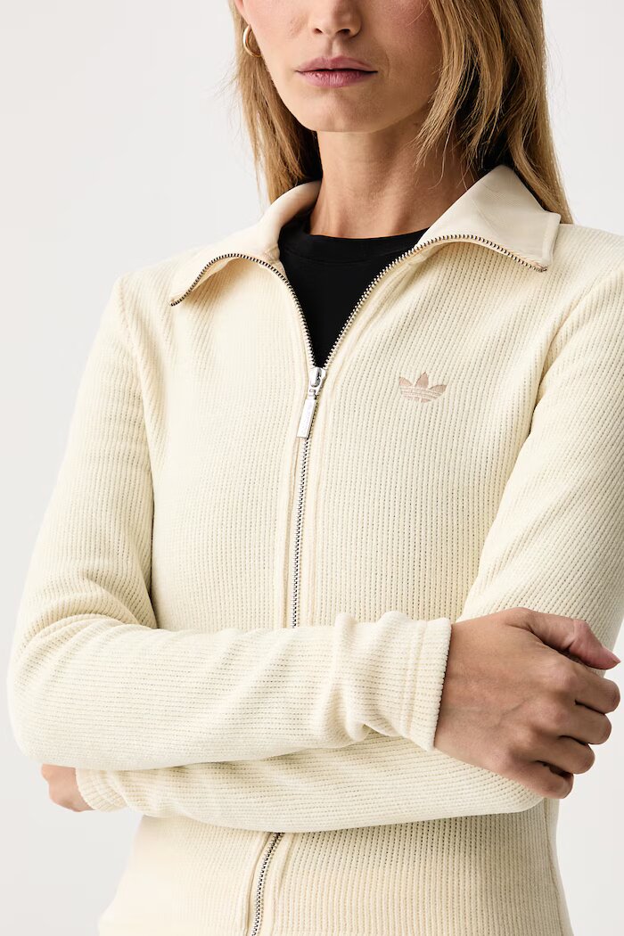 adidas Originals жилетка дамска Chenille Zip Up бежова LF6578
