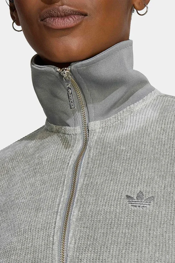 adidas Originals жилетка дамска Chenille Zip Up сива LF6541