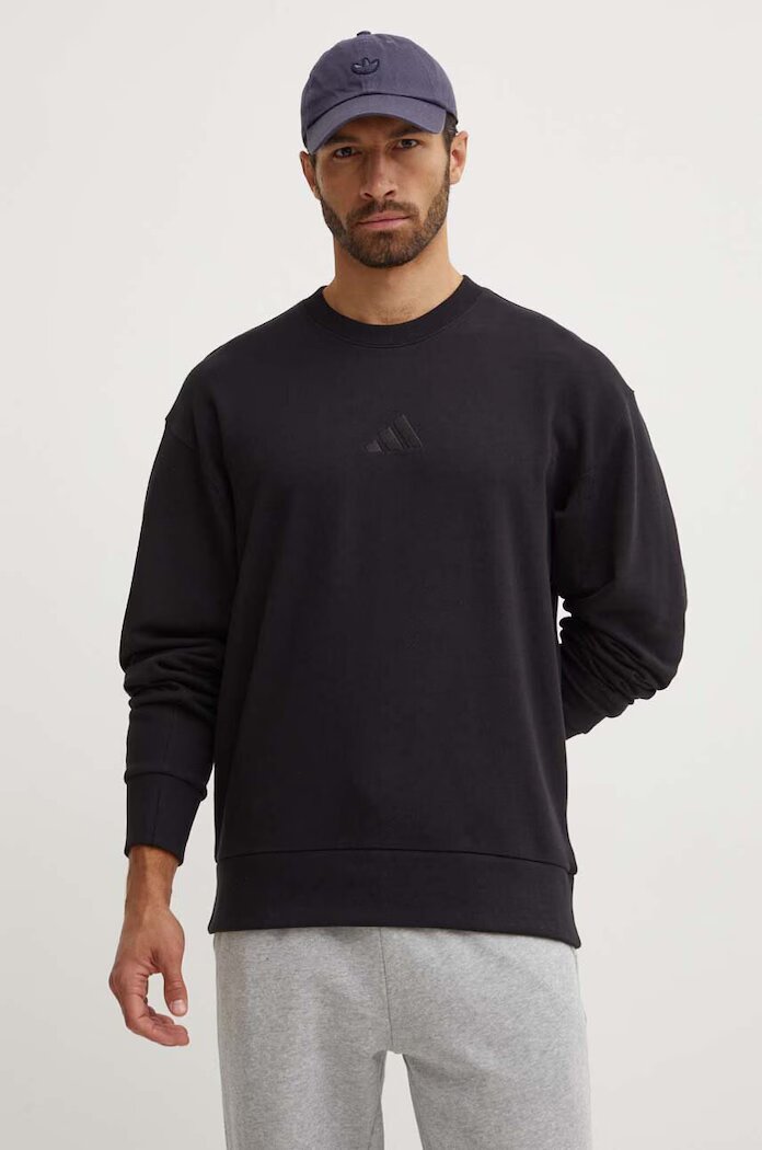 adidas Памучен суичър All SZN в черно с апликация IX1261