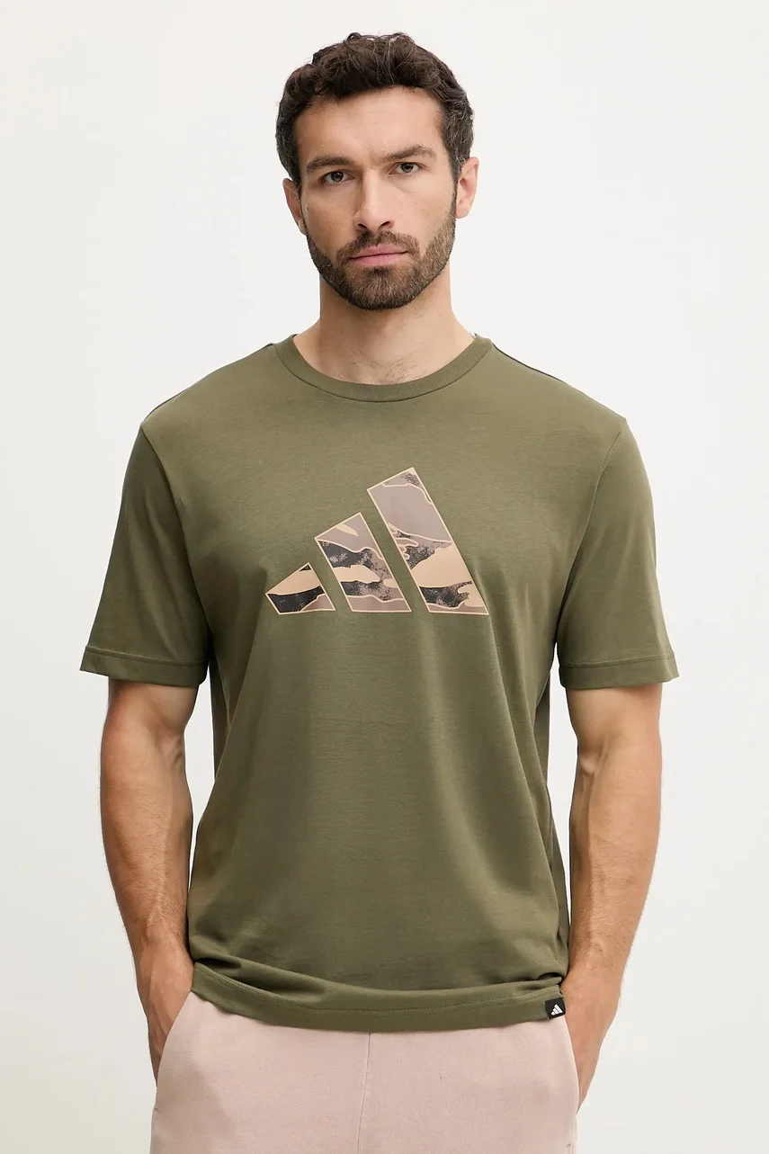 adidas Памучна тениска Camo Logo