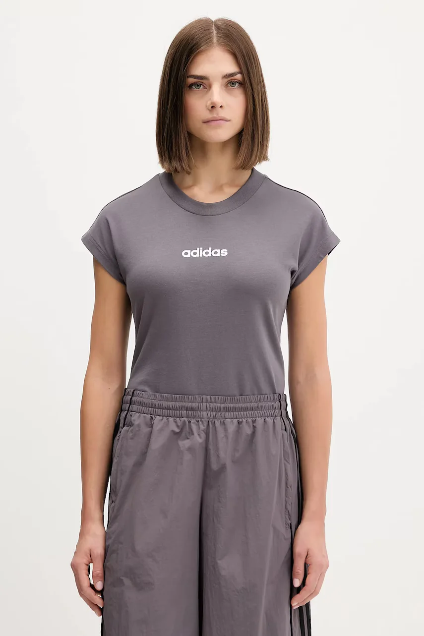 adidas Памучна тениска Essentials Linear
