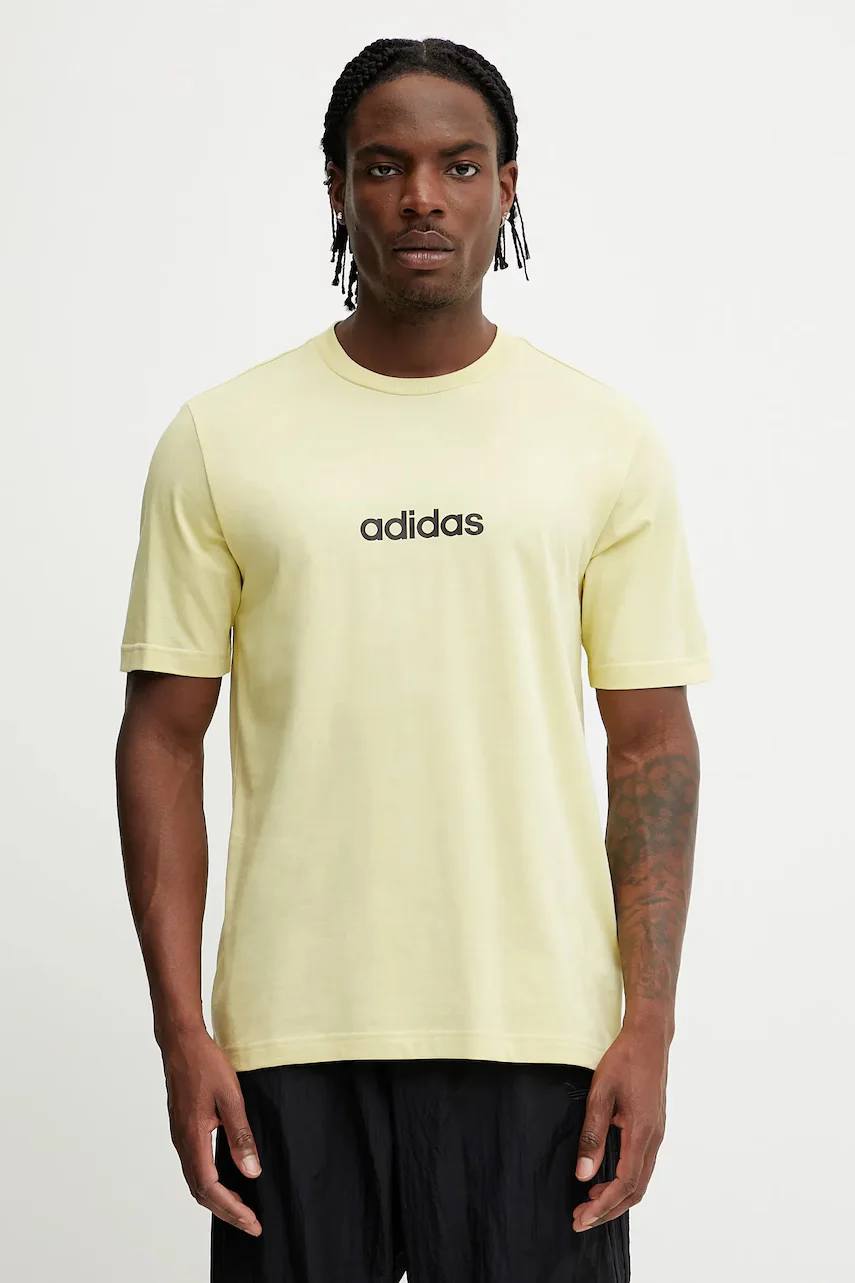 adidas Памучна тениска Essentials Linear