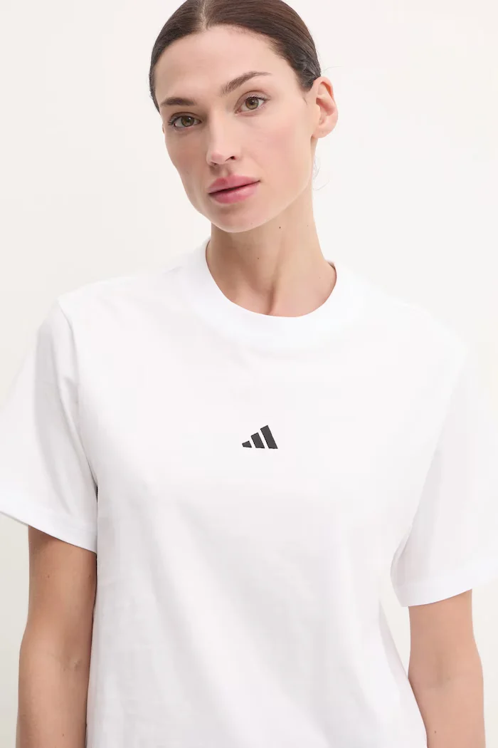 adidas Памучна тениска Essentials в бяло JC5944