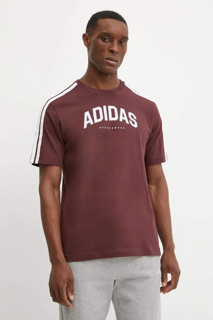 adidas Памучна тениска M C COLLE Collegiate