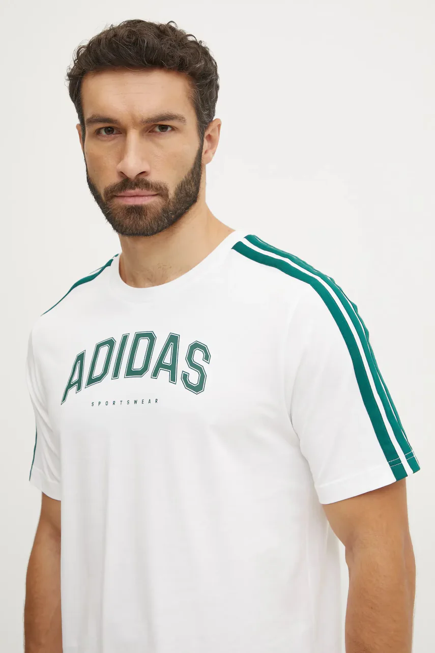 adidas Памучна тениска M C COLLE Collegiate