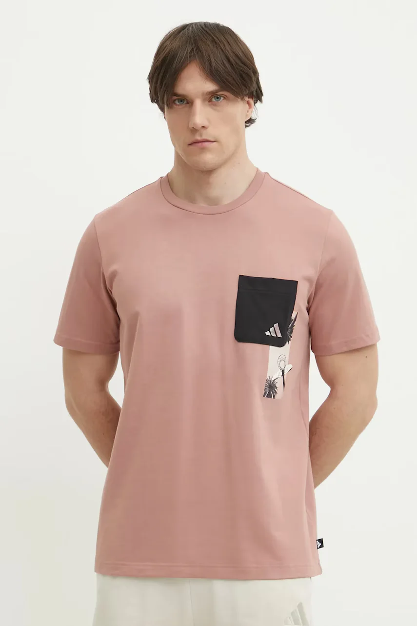 adidas Памучна тениска M T LENS PKT T