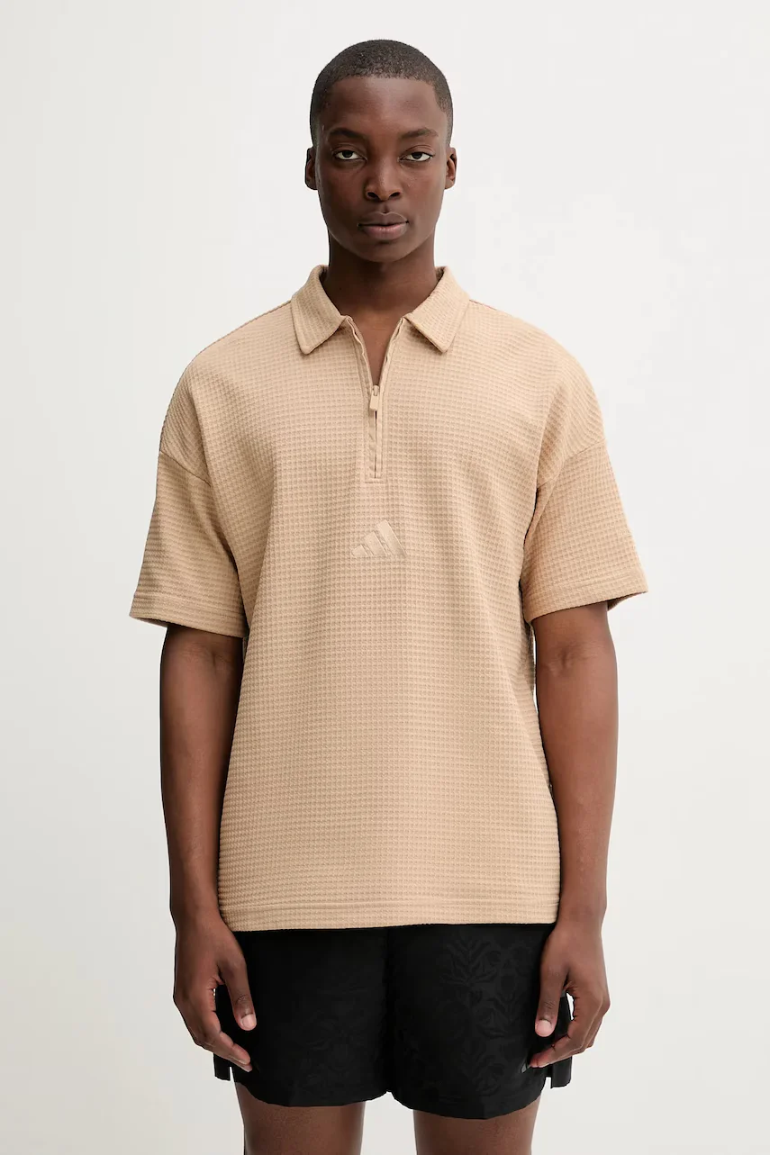 adidas Памучна тениска с яка All SZN