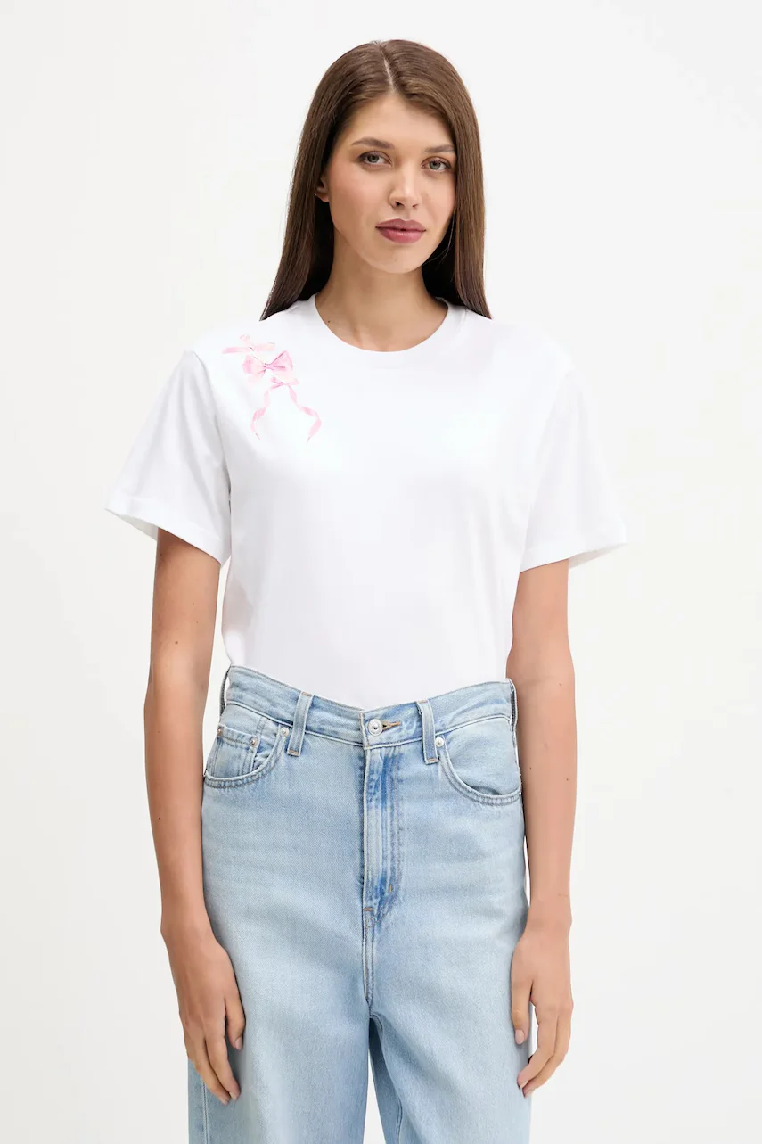 adidas Памучна тениска W CO BOW T