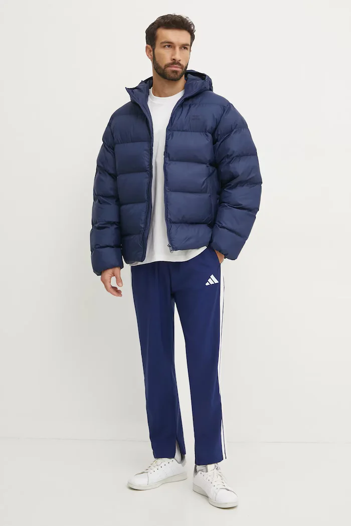 adidas Панталон STNFRD в тъмносиньо с десен JE6400