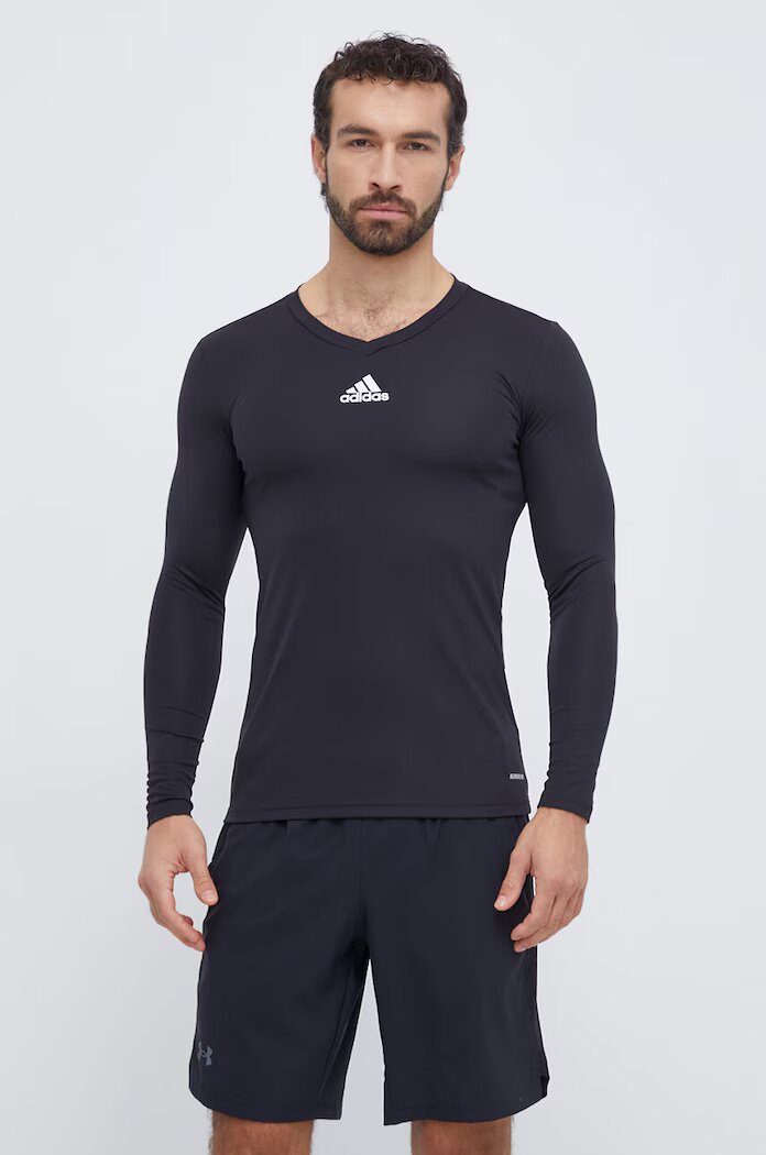 adidas Performance Блуза с дълги ръкави за трениране Team Base в черно с принт GN5677