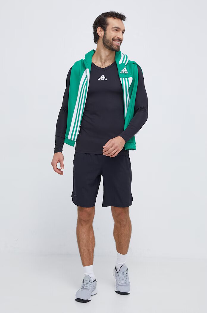 adidas Performance Блуза с дълги ръкави за трениране Team Base в черно с принт GN5677