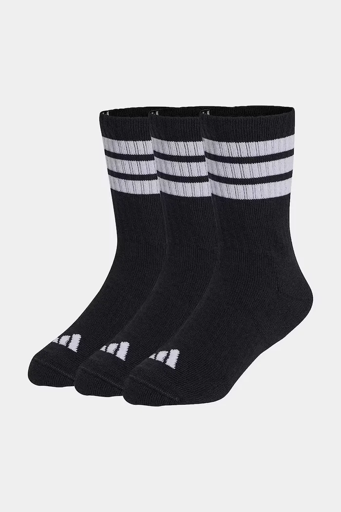 adidas Performance Детски чорапи с памук (3 чифта) в черно KD1719