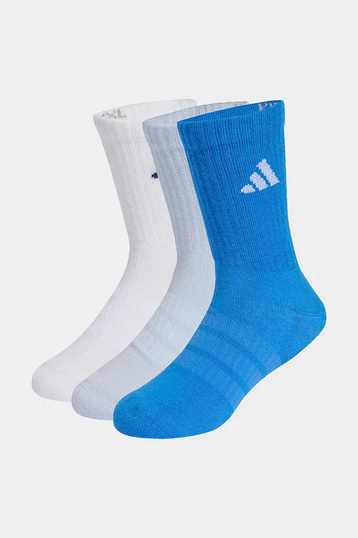 adidas Performance Детски чорапи с памук (3 чифта) в синьо KD1726