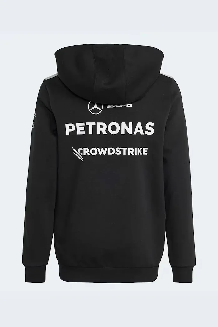 adidas Performance Детски суичър MERCEDES в черно с качулка с десен KF0167
