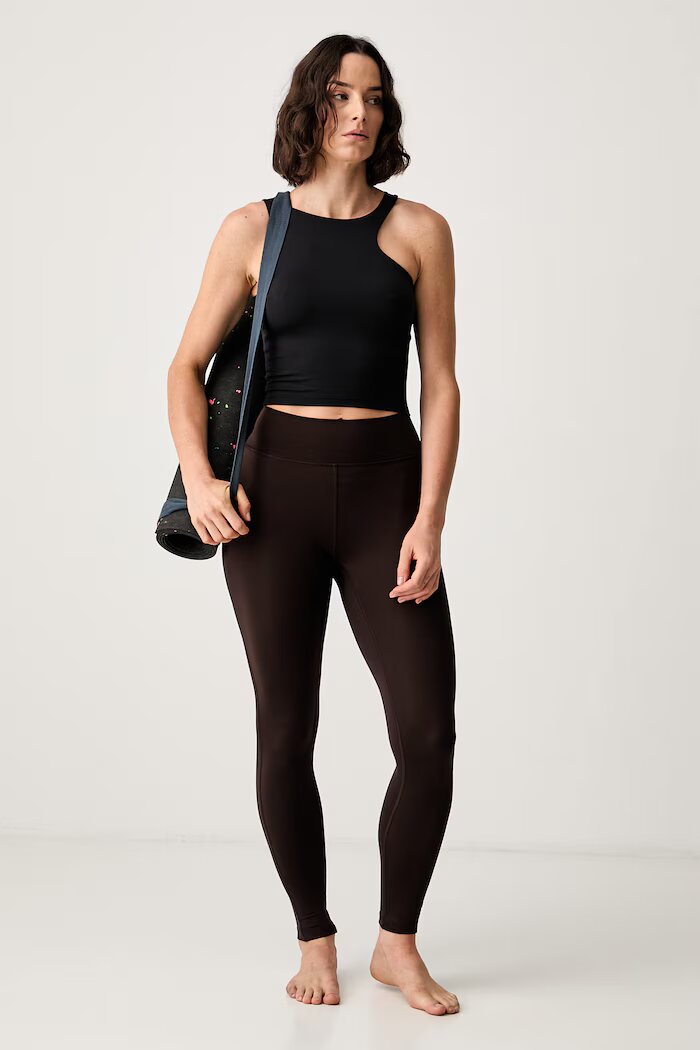 adidas Performance клин за йога дамски All me кафяв с висока талия KR3429