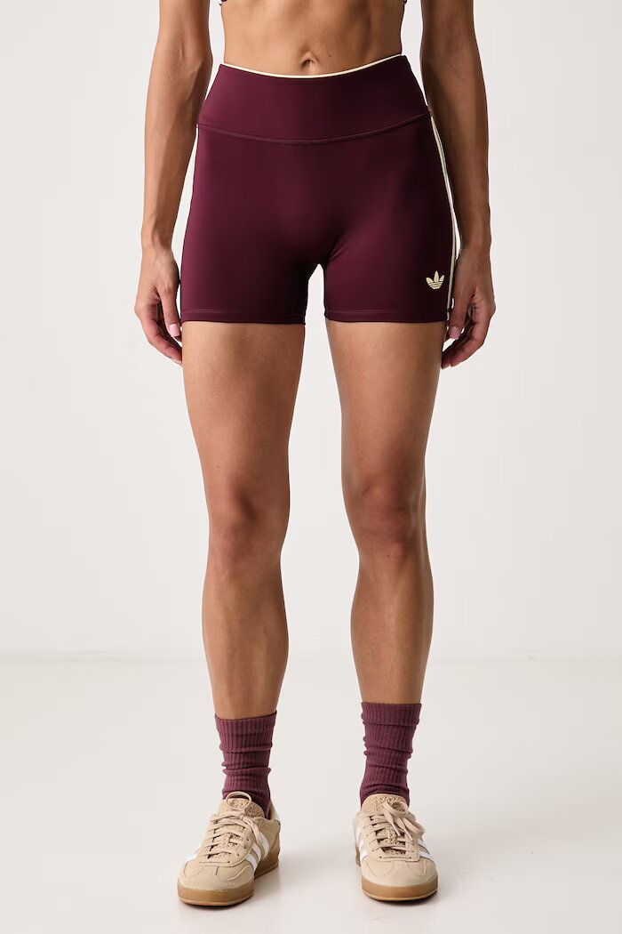 adidas Performance спортен къс панталон дамски Originals Sport бордо със стандартна талия KT6965