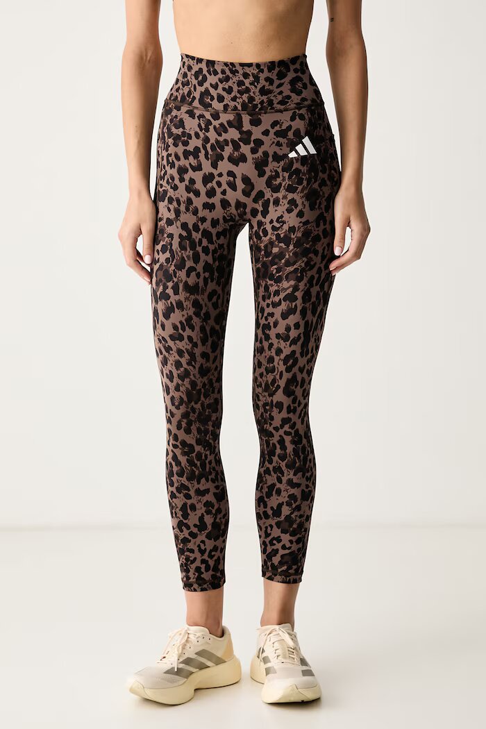 adidas Performance спортен клин дамски Optime Essentials кафяв с висока талия KZ2520