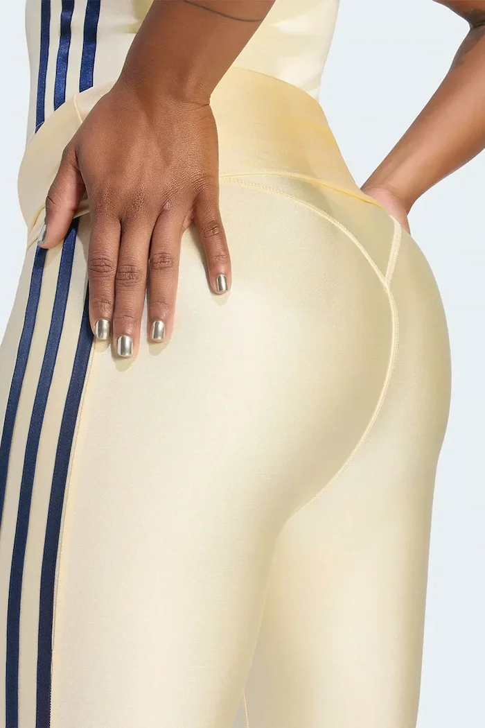 adidas Performance спортен клин дамски Originals Sport жълт със стандартна талия KT7088