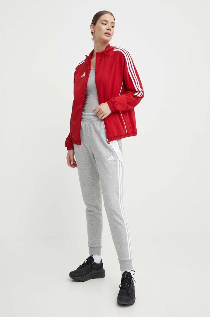 adidas Performance Спортен панталон TIRO в сиво с десен IS1011