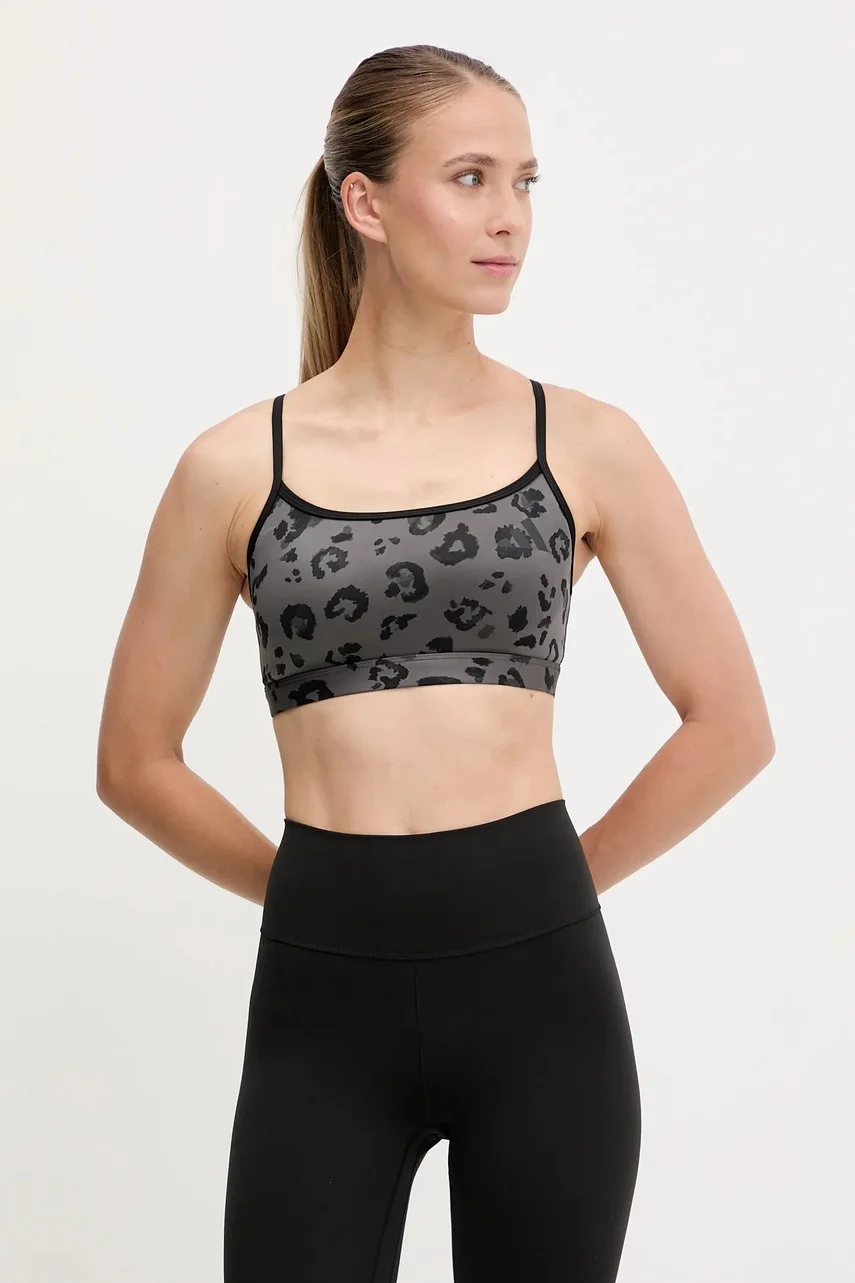 adidas Performance Спортен сутиен Powerreact Essentials Light Support Bra Print