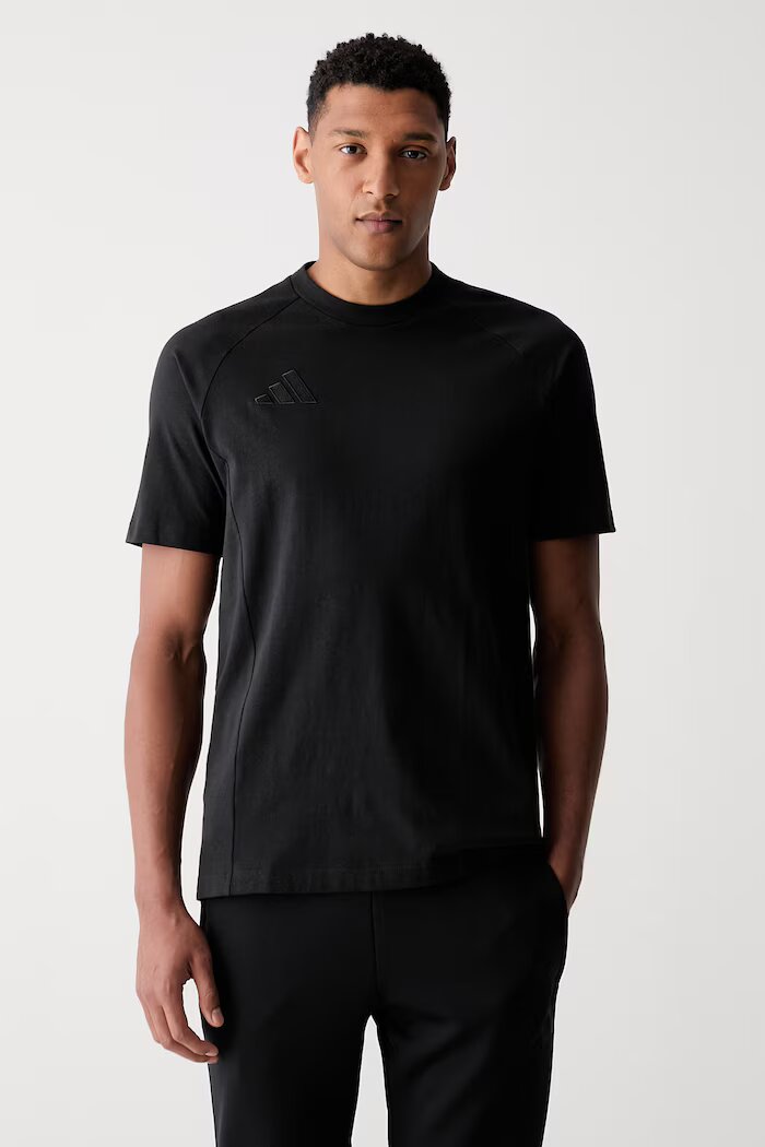 adidas Performance тениска за трениране мъжка от памук Tiro 25 черна JY5948