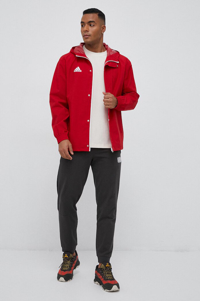 adidas Performance Ветровка Entrada 22 в червено с преходна изолация IK4009