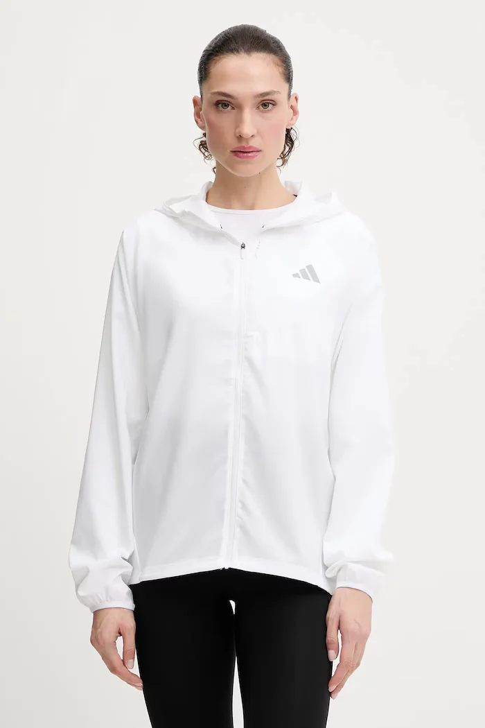 adidas Performance Яке за бягане Run Essentials в бяло преходен модел KA0253