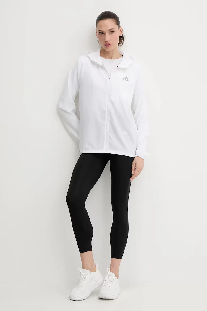 adidas Performance Яке за бягане Run Essentials в бяло преходен модел KA0253