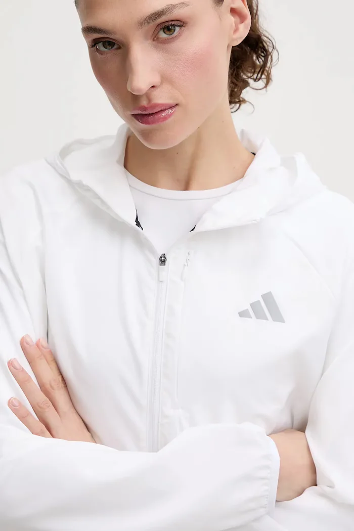 adidas Performance Яке за бягане Run Essentials в бяло преходен модел KA0253