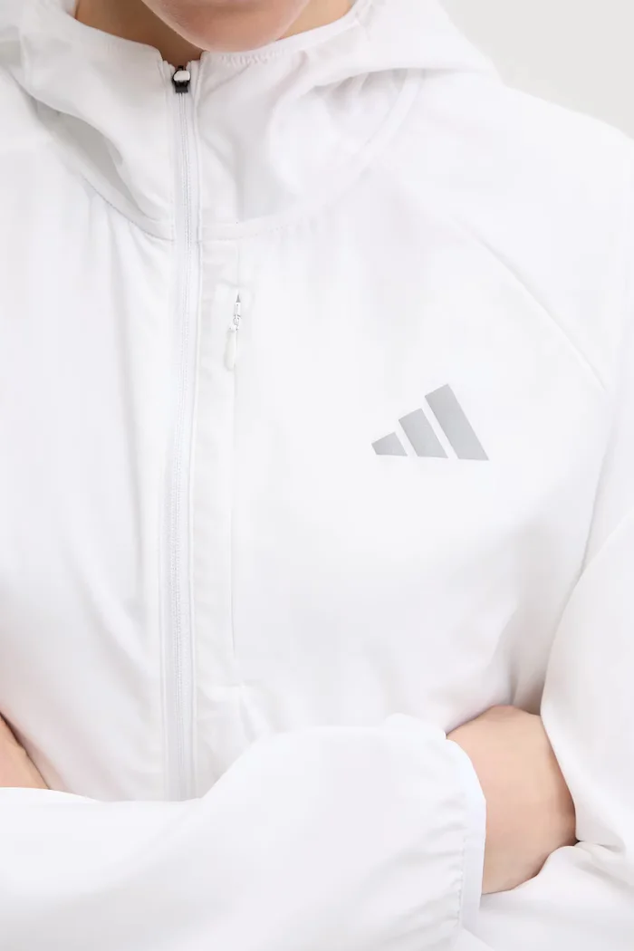 adidas Performance Яке за бягане Run Essentials в бяло преходен модел KA0253