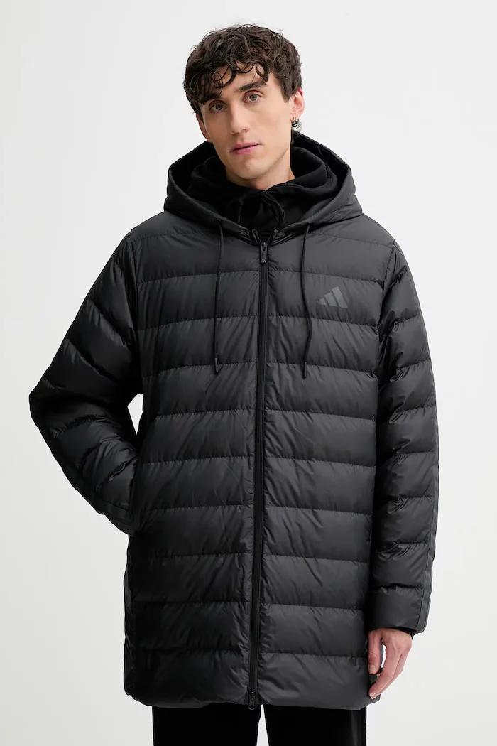 adidas Пухено яке Essentials Climawarm в черно преходен модел JM4061