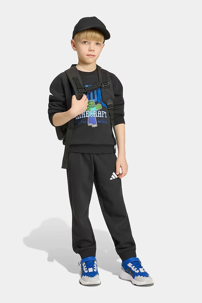 adidas спортен анцуг за деца с памук MINECRAFT черен KH3194
