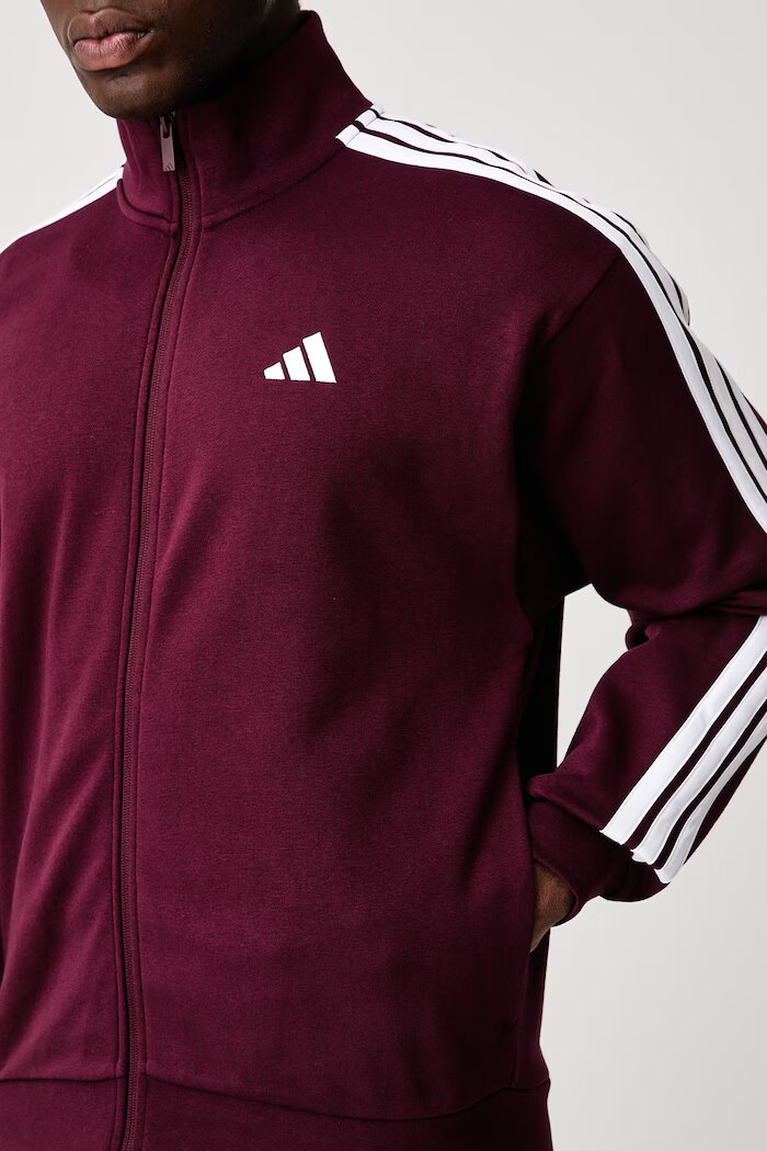 adidas спортен комплект анцуг мъжки с памук Three Stripes бордо KY2282