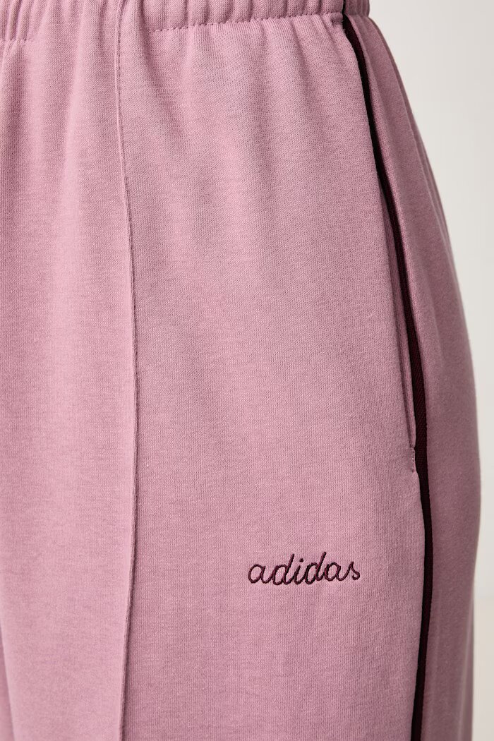 adidas спортен панталон дамски с памук Colorpop розов с висока талия KV6865