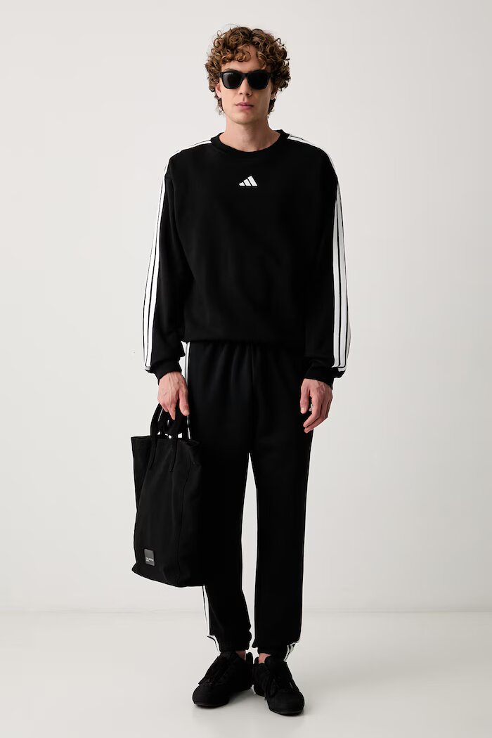 adidas спортен панталон мъжки с памук Essentials черен KY6526