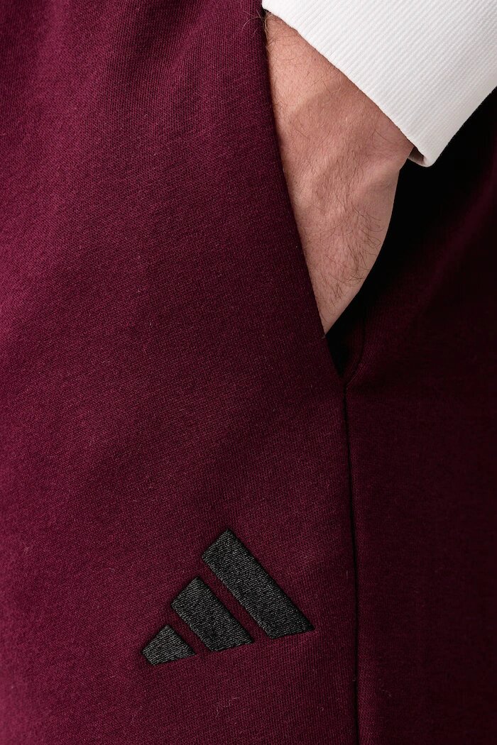 adidas спортен панталон мъжки с памук Essentials Feelcozy бордо KF2382