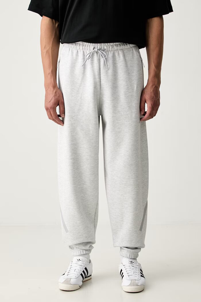 adidas спортен панталон мъжки с памук Z.N.E. сив с висока талия KF3810