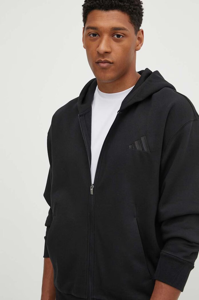 adidas Суичър All SZN в черно с качулка апликация IX1249