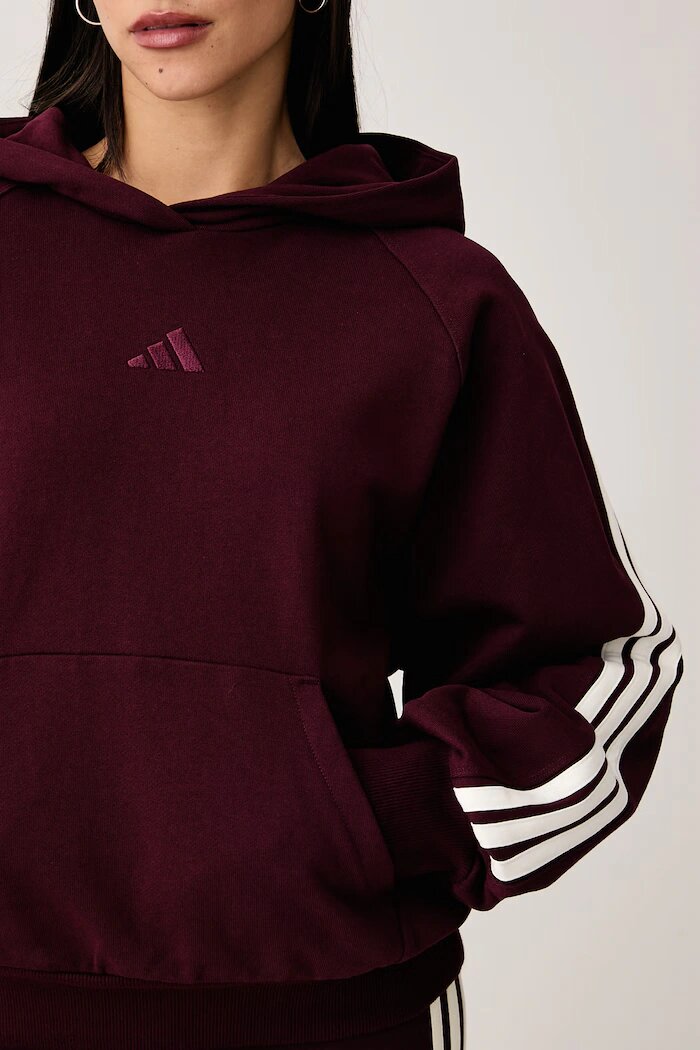 adidas суичър дамски от памук бордо KV9935