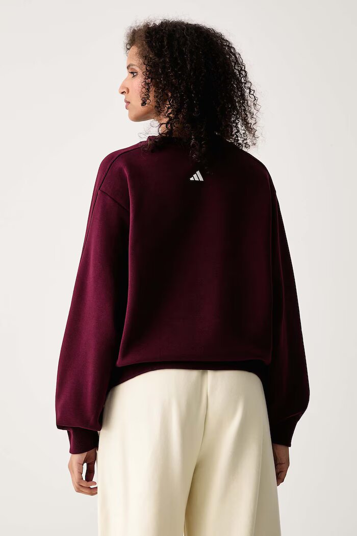 adidas суичър дамски с памук Chenille Pack бордо KU0327