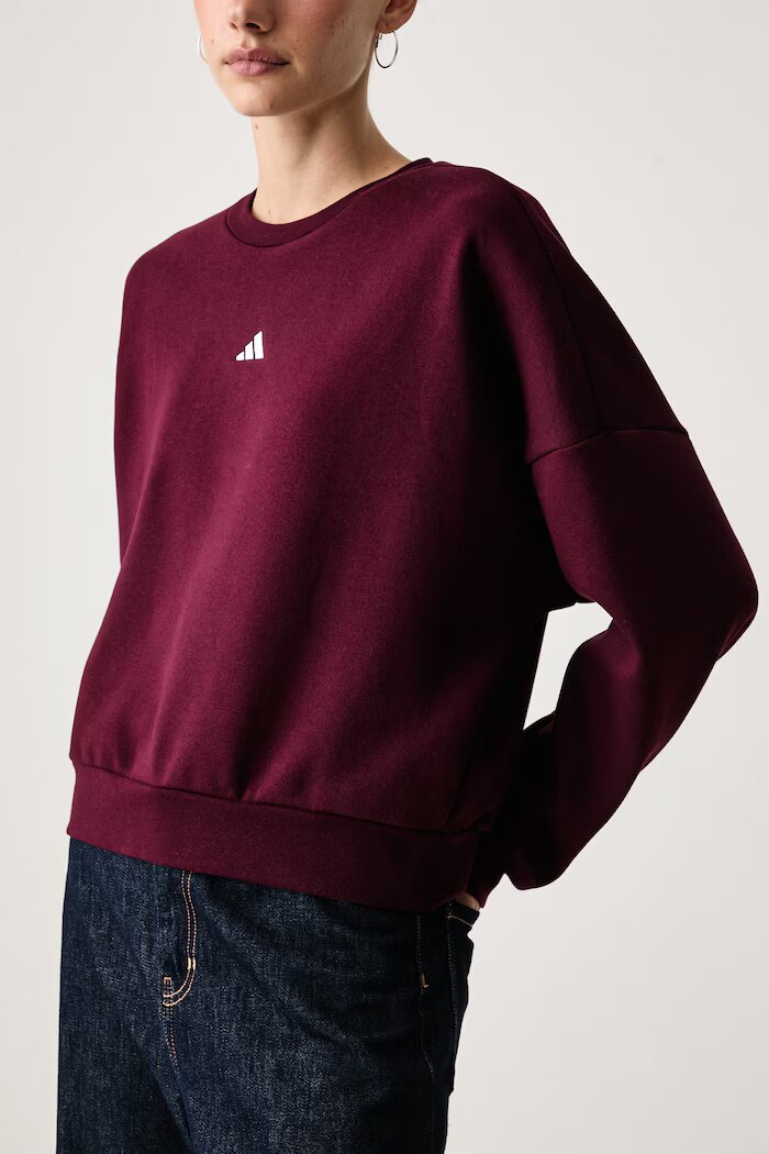 adidas суичър дамски с памук Soft Lux бордо KF8421