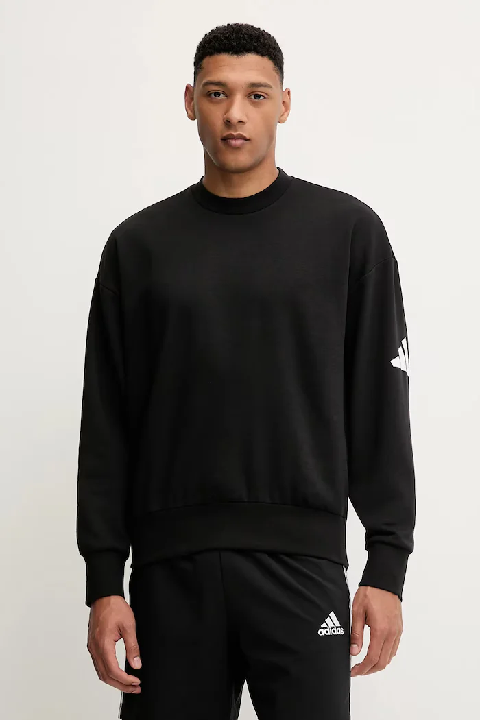 adidas Суичър Essential мъжки в черно с принт JF3542