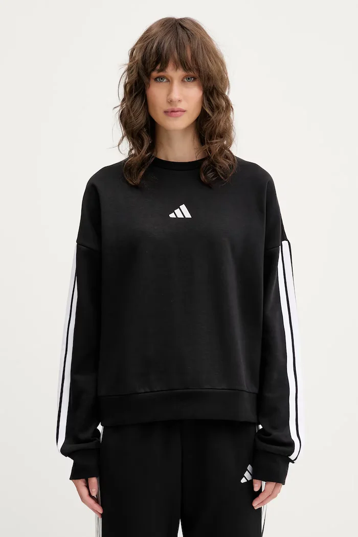 adidas Суичър Essentials в черно с апликация JE1298