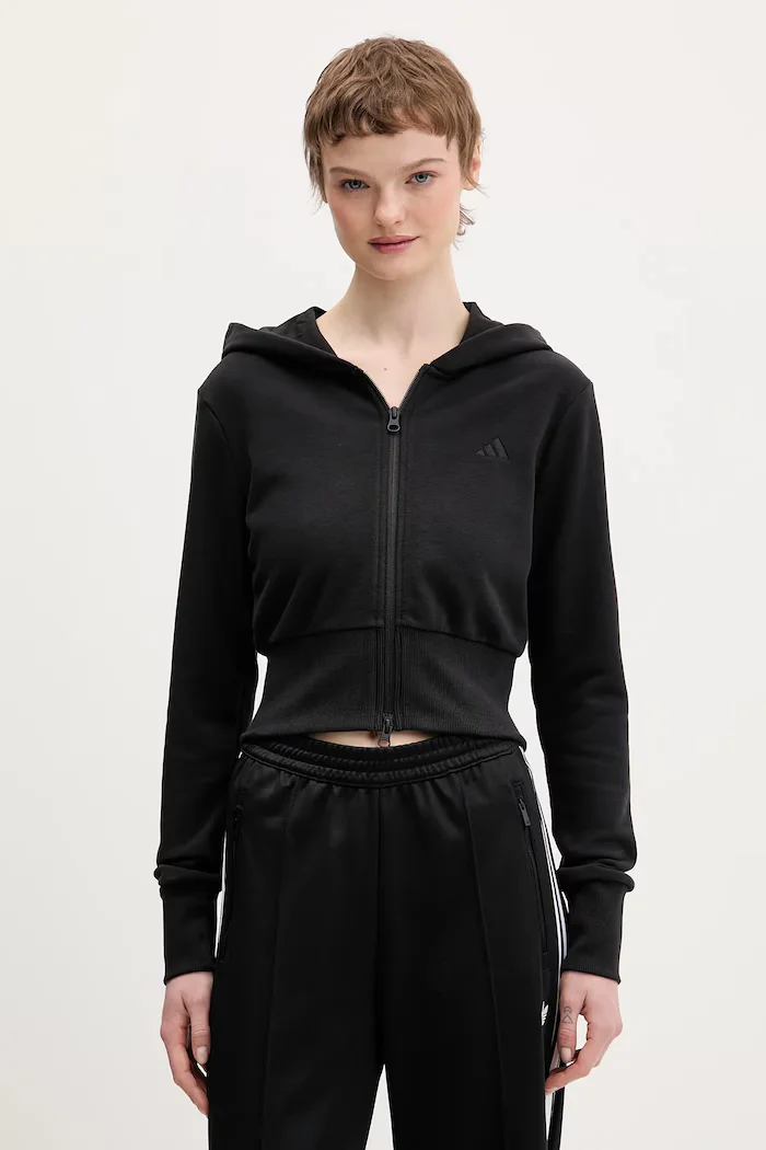 adidas Суичър Essentials в черно с качулка с изчистен дизайн JZ0197